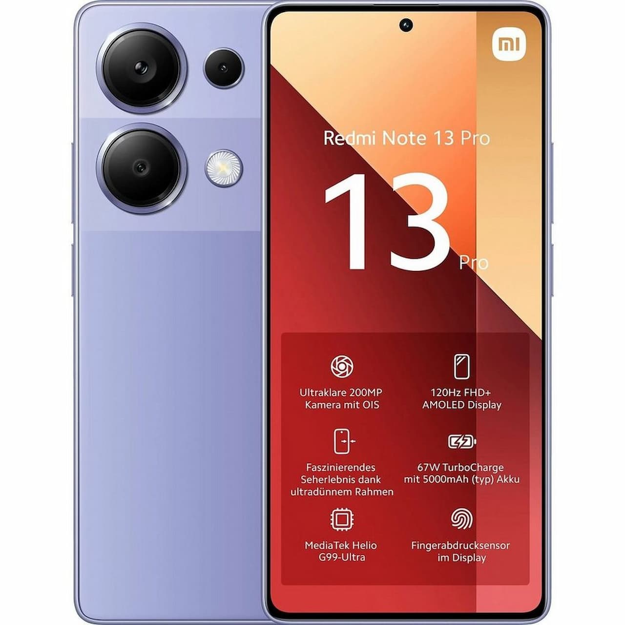 گوشی موبایل Xiaomi مدل (Redmi Note 13 Pro (RAM 8 ظرفیت 256GB - بنفش