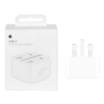 شارژر دیواری اپل 20W - B/A مدل A2344 - سفید - سفارش ایرلند - اصلی (New Pack 2024)