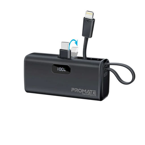 پاوربانک (PD و فست شارژ) Promate 20W 5000mAh مدل NanoPack-5 - مشکی