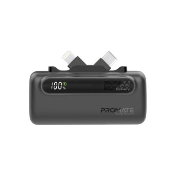 پاوربانک (فست شارژ) Promate 20W 5000mAh مدل POWERUP-DUO - مشکی