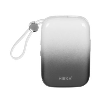 پاوربانک (PD و فست شارژ) Hiska 22.5W 10000mAh مدل HP-125PD - سفید خاکستری