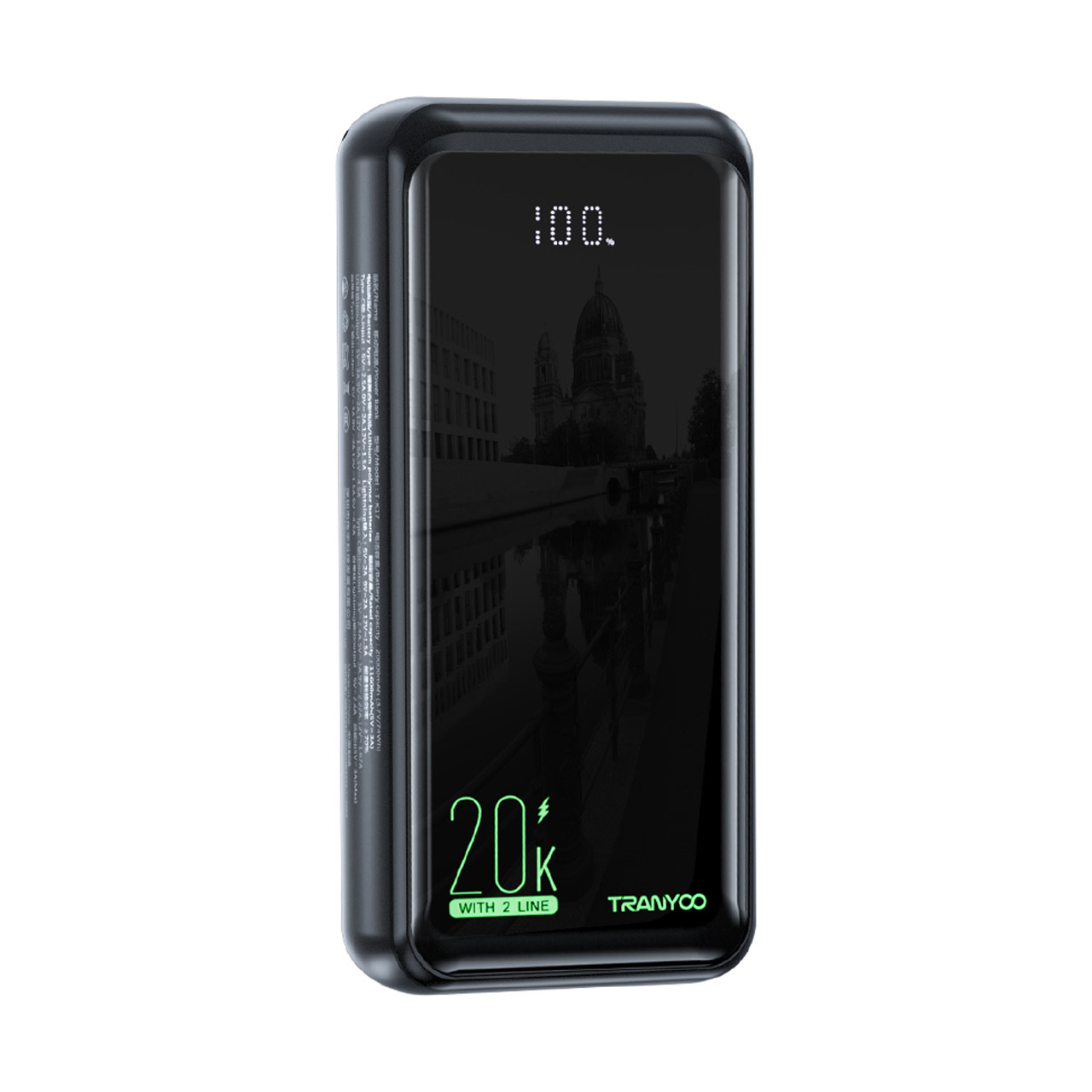 پاوربانک (فست شارژ) Tranyoo 22.5W 20000mAh مدل T-K17 - مشکی