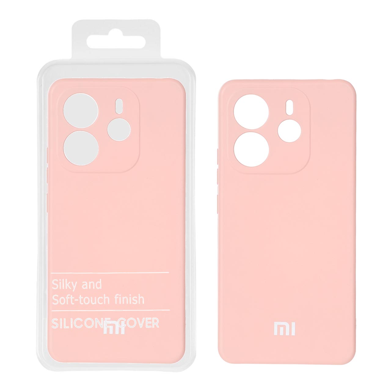 اب نیو سیلیکون محافظ لنزدار Xiaomi Redmi Note 14 4G - RFF - کرم نارنجd