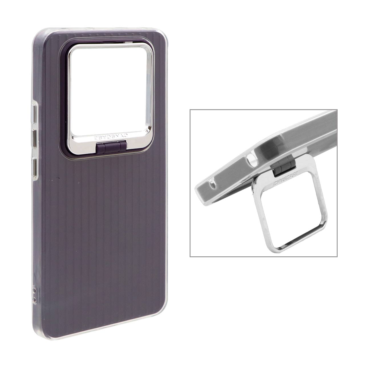 قاب Cyns Case ژله ای دو لایه لنز استندشو Xiaomi Redmi Note 14 Pro 5G / Redmi Note 14 Pro Plus 5G - بنفش