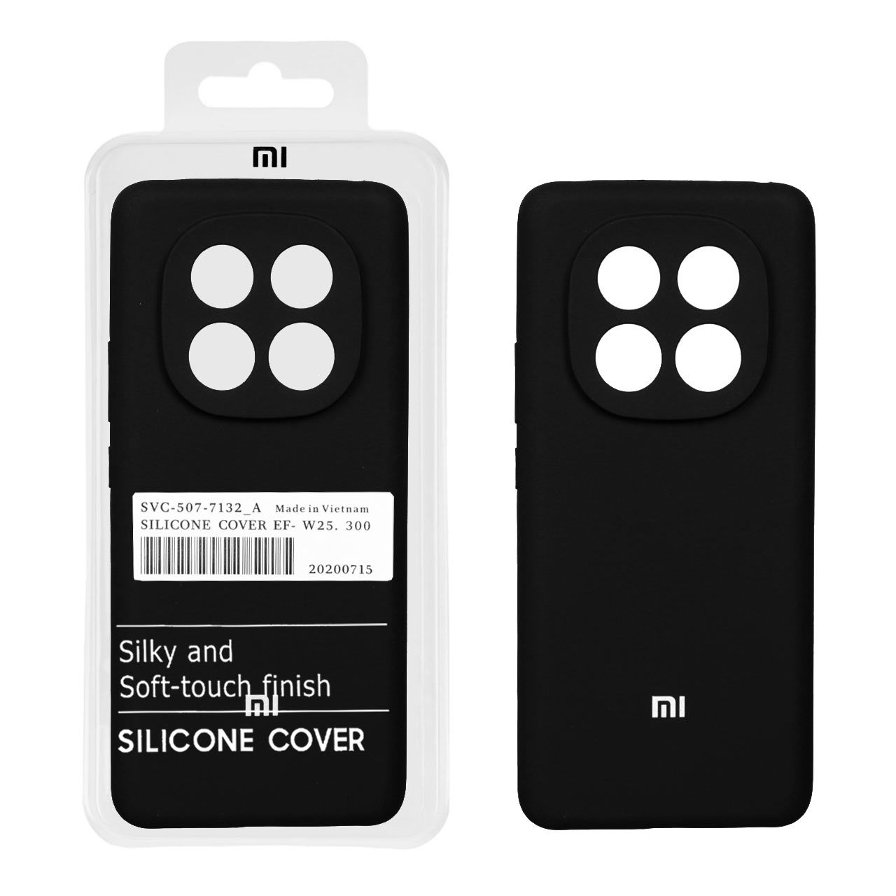 قاب سیلیکونی پاک کنی اورجینال درجه یک Xiaomi Redmi Note 14 Pro 4G - مشکی