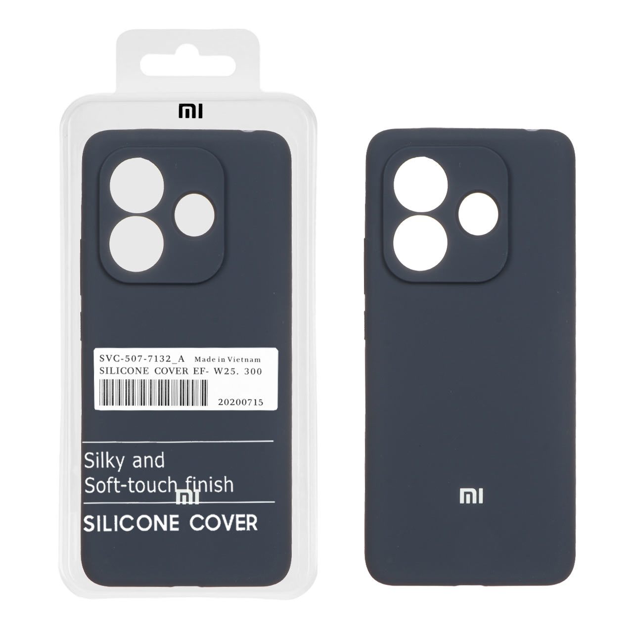 قاب سیلیکونی پاک کنی اورجینال درجه یک Xiaomi Redmi Note 14 4G - سرمه ای