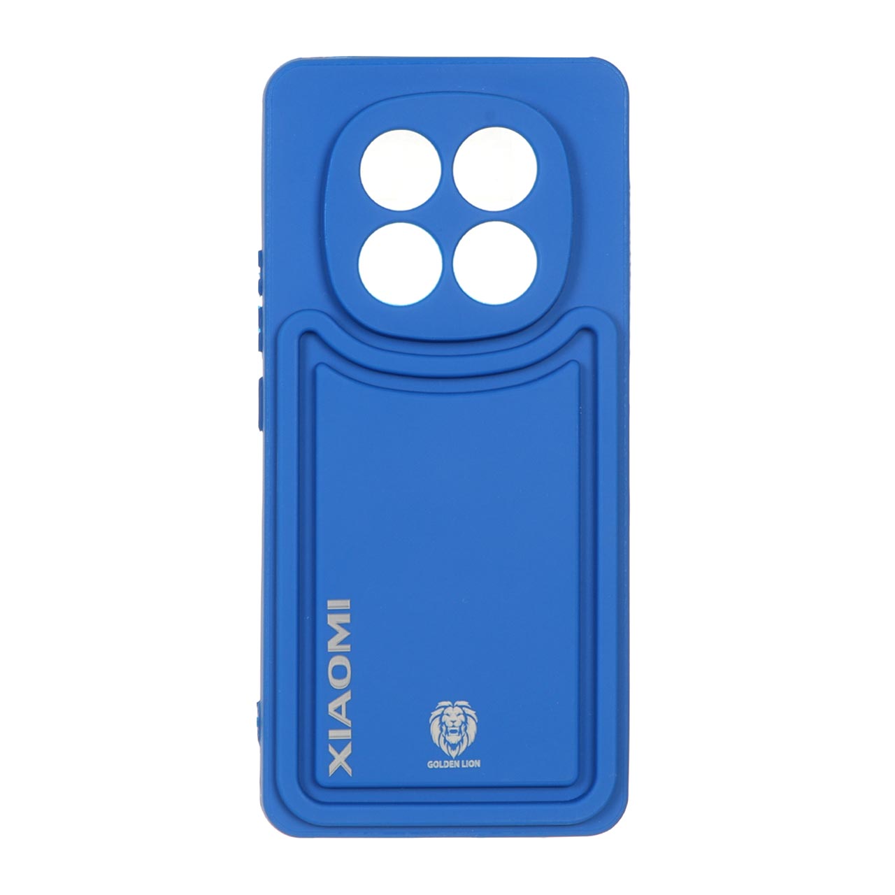 قاب Solid Case منحنی Golden Lion مدل Xiaomi Redmi Note 14 Pro 5G / Xiaomi Redmi Note 14 Pro Plus 5G - آبی