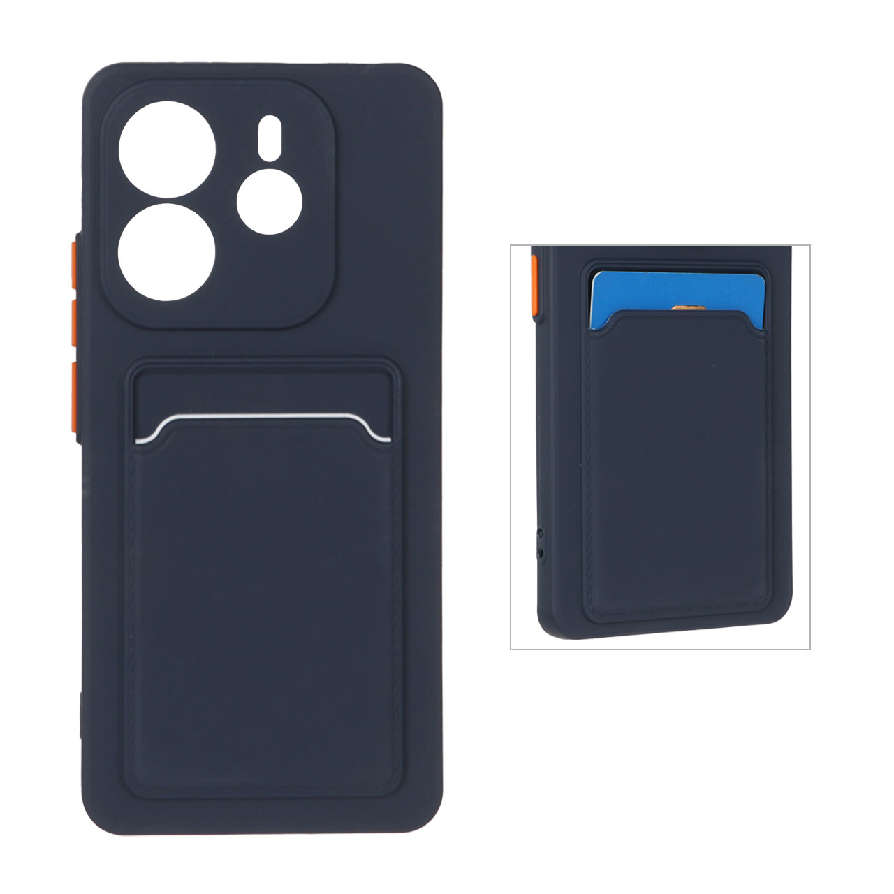قاب طرح سیلیکون جاکارتی Xiaomi Redmi Note 14 4G - سرمه ای
