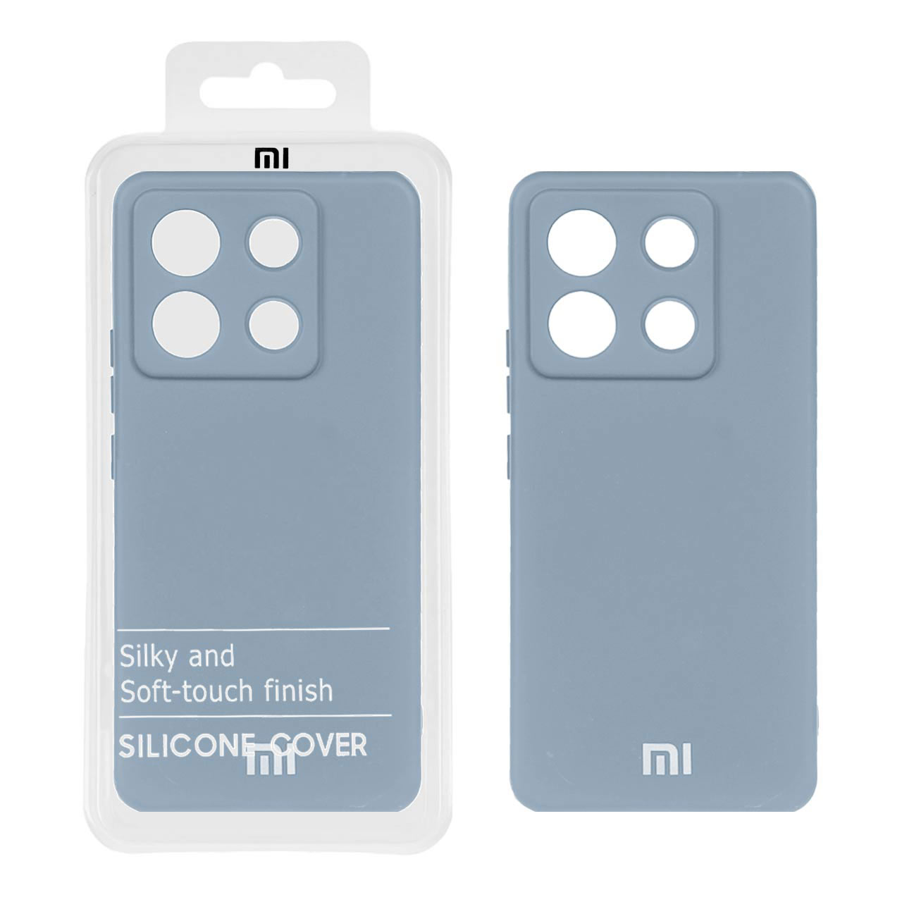 قاب نیو سیلیکون محافظ لنزدار Xiaomi Redmi Note 13 Pro 5G / Poco X6 5G - RFF - آبی فیلی