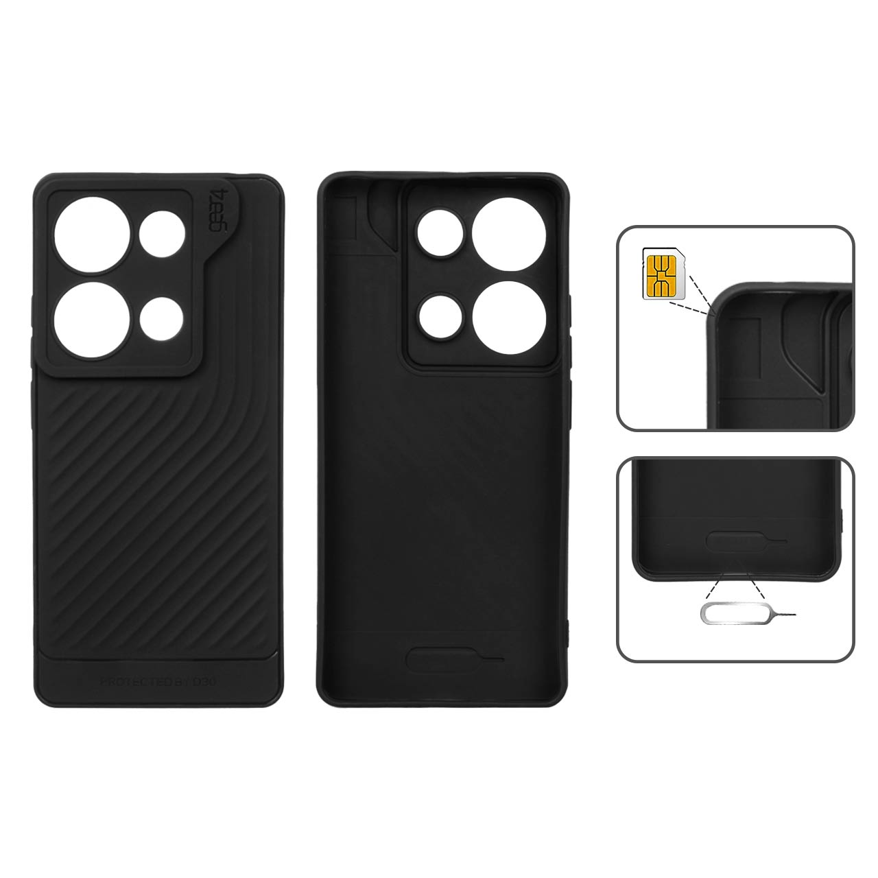 قاب Gear4 کبریتی Xiaomi Redmi Note 13 Pro 4G / Poco M6 Pro 4G - مشکی