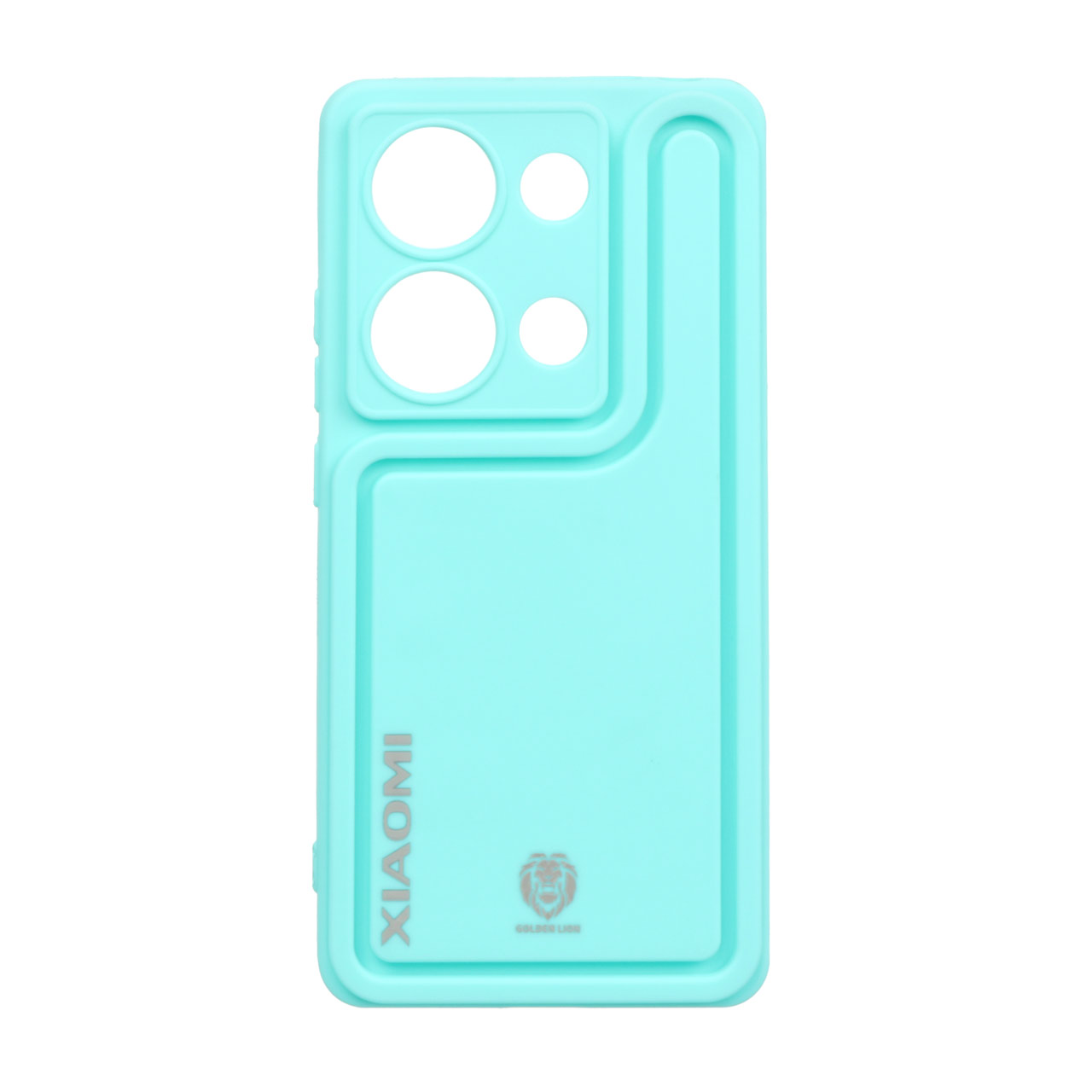 قاب Solid Case منحنی Golden Lion مدل Xiaomi Redmi Note 13 Pro 4G / Poco M6 Pro 4G- سبزآبی