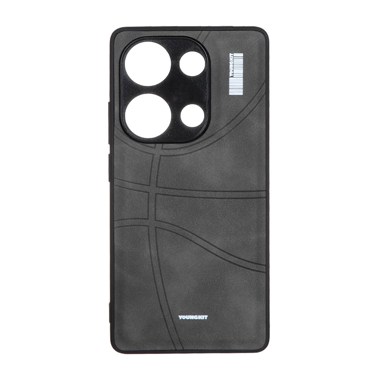 قاب طرح جیر بسکتبالی Xiaomi Redmi Note 13 Pro 4G / Poco M6 Pro 4G - خاکستری
