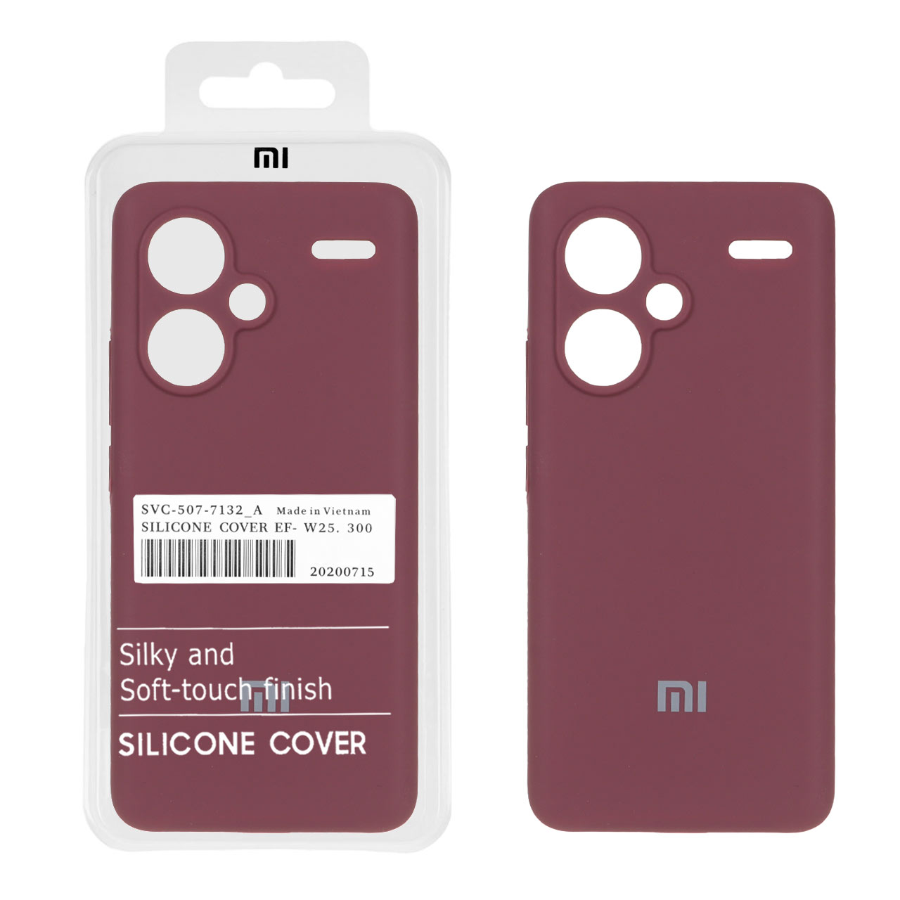 قاب سیلیکونی پاک کنی اورجینال درجه یک Xiaomi Redmi Note 13 Pro Plus 5G - زرشکی
