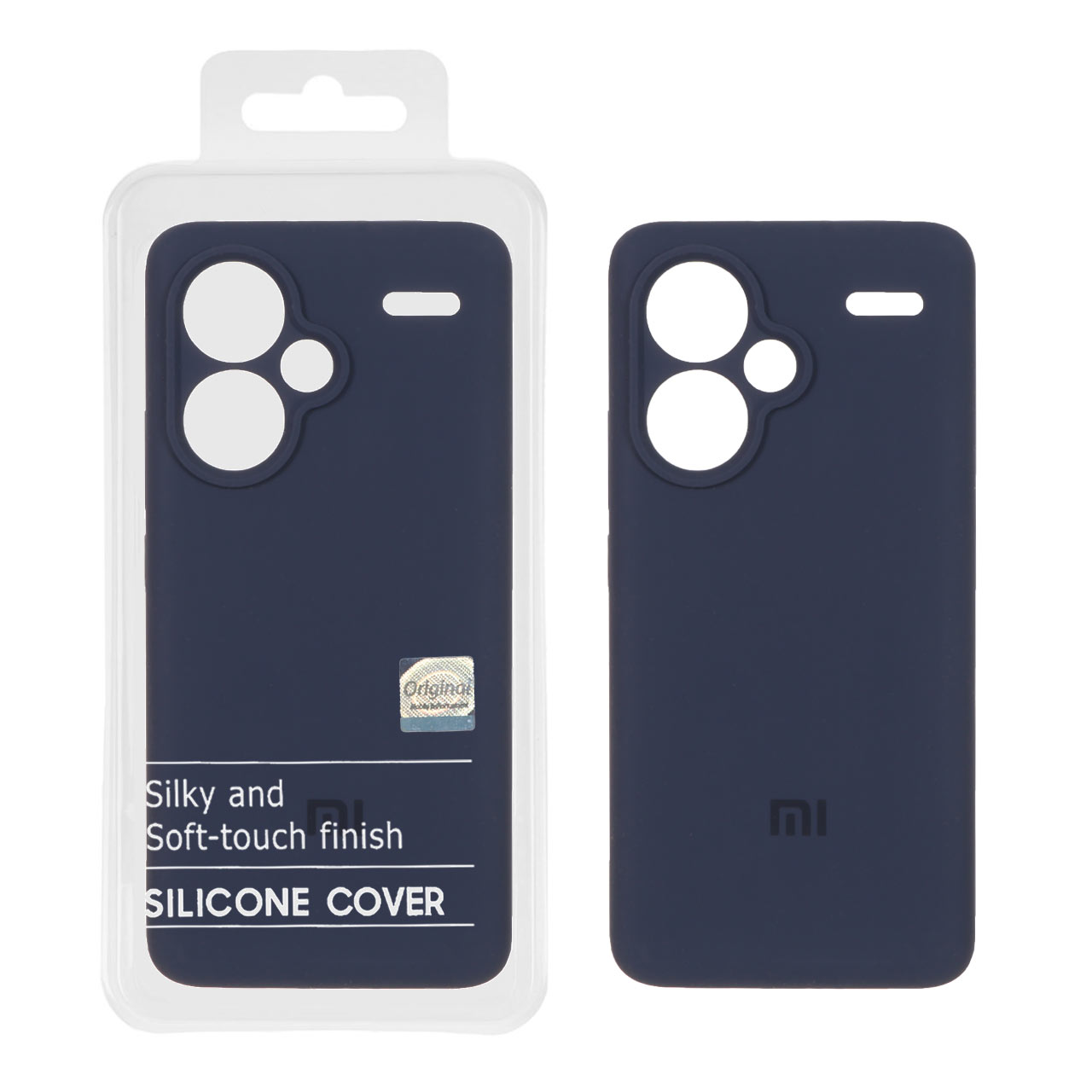 قاب سیلیکونی پاک کنی اورجینال Master Quality مدل Xiaomi Redmi Note 13 Pro Plus 5G - سرمه ای