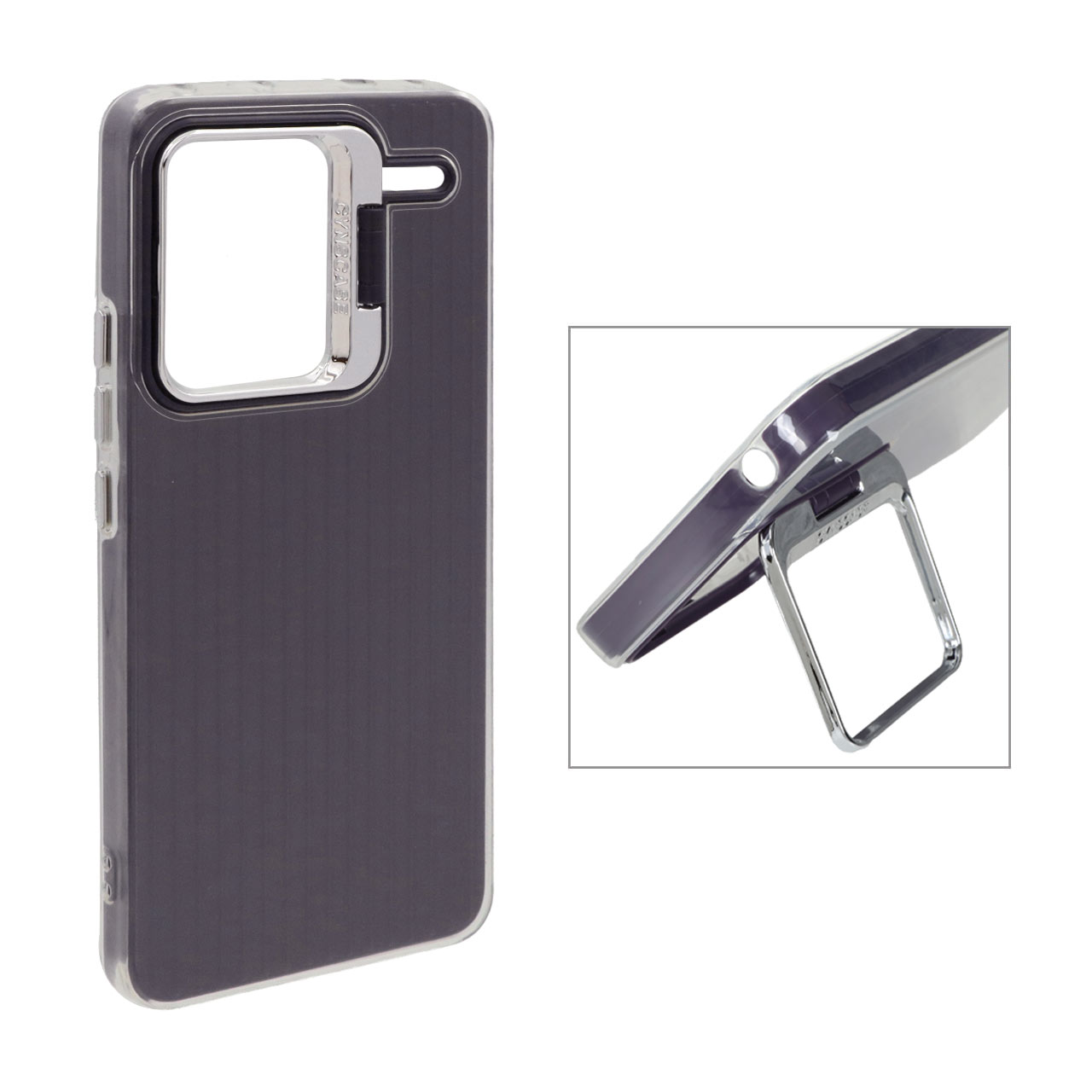 قاب Cyns Case ژله ای دو لایه لنز استندشو Xiaomi Redmi Note 13 Pro Plus 5G - بنفش