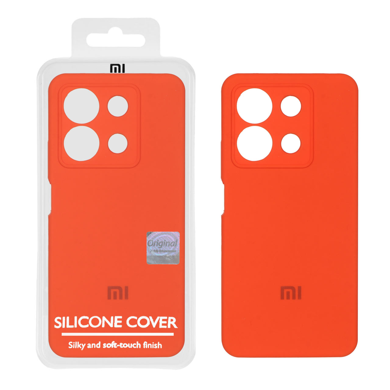 قاب سیلیکونی پاک کنی اورجینال Master Quality مدل Xiaomi Redmi Note 13 4G - نارنجی