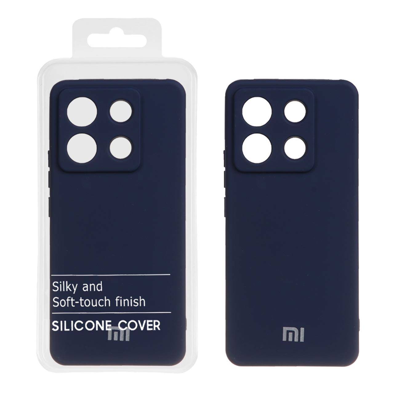 قاب نیو سیلیکون محافظ لنزدار Xiaomi Redmi Note 13 Pro 5G / Poco X6 5G - RFF - سرمه ای