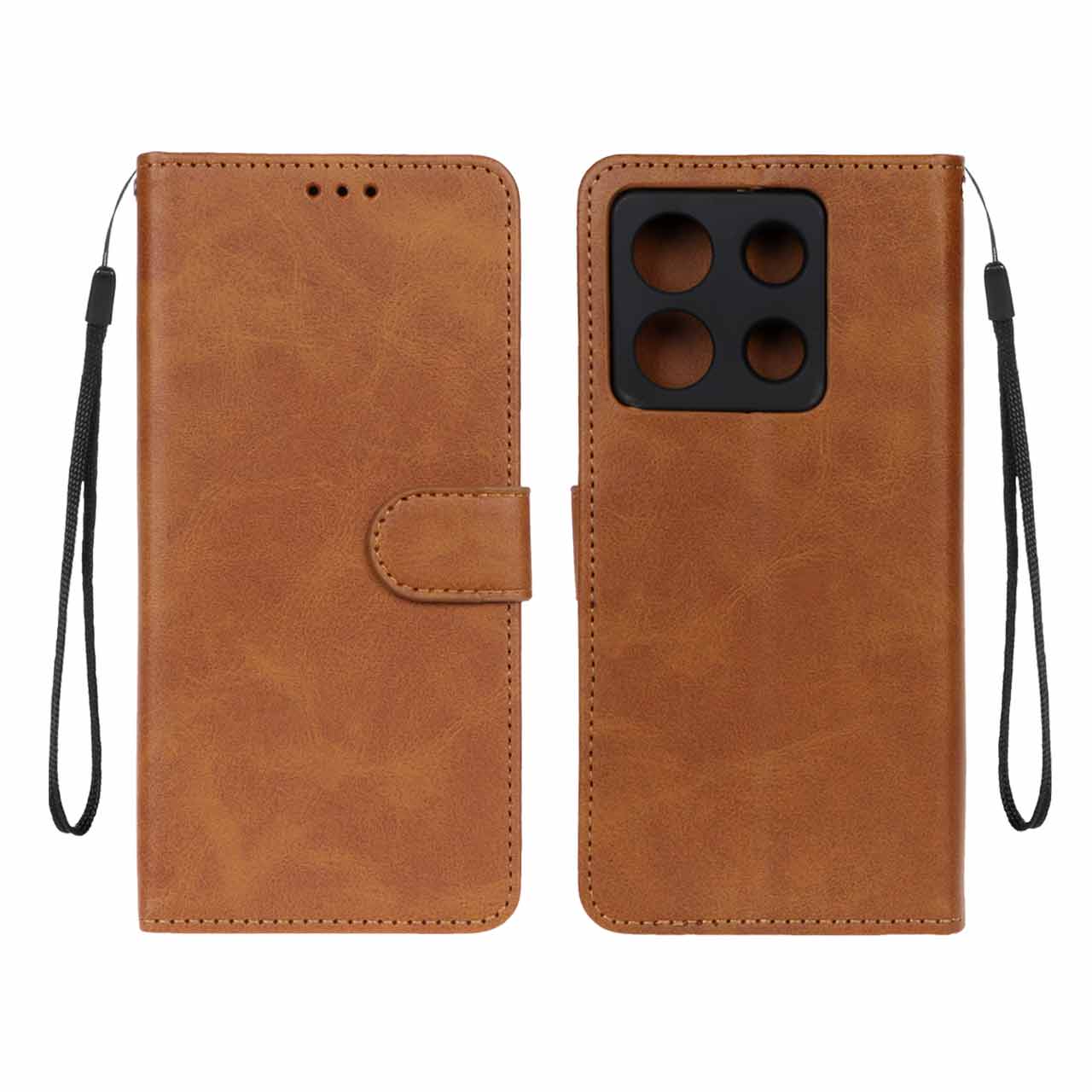 کیف موبایل مگنتی Xiaomi Redmi Note 13 Pro 5G / Poco X6 - عسلی