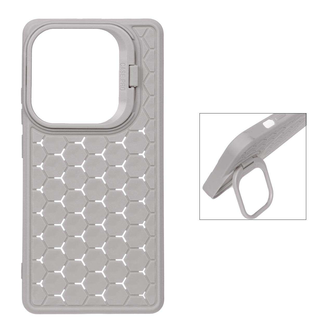 قاب Case Pro محافظ لنز استند شو Cellolar Cooling مدل Xiaomi Redmi Note 13 Pro 4G / Poco M6 Pro 4G - طوسی