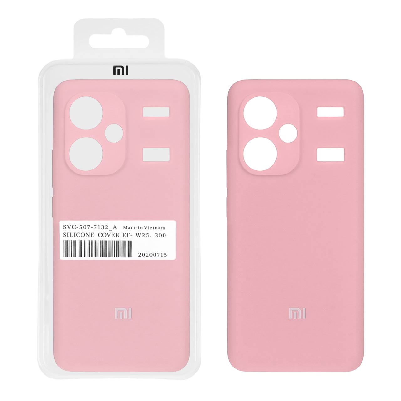 قاب سیلیکونی پاک کنی اورجینال درجه یک Xiaomi Redmi Note 13 Pro Plus - صورتی