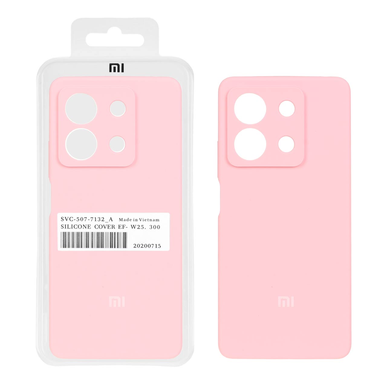 قاب سیلیکونی پاک کنی اورجینال درجه یک Xiaomi Redmi Note 13 5G - صورتی