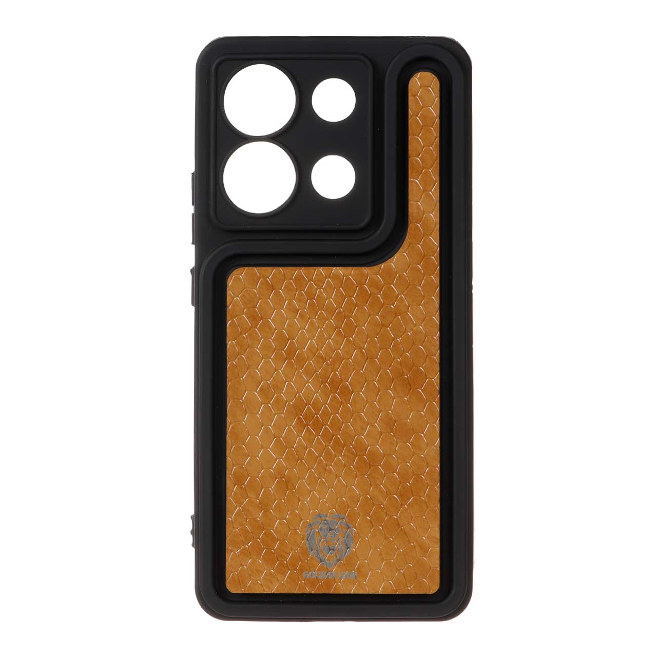 قاب Solid Case منحنی پوست ماری Xiaomi Redmi Note 13 4G - عسلی