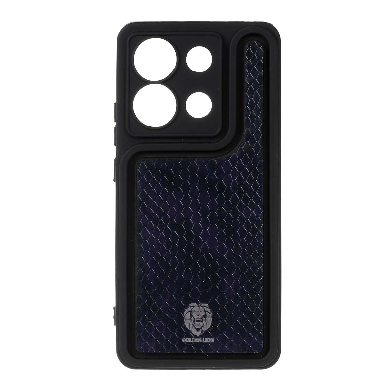 قاب Solid Case منحنی پوست ماری Xiaomi Redmi Note 13 4G - سرمه ای