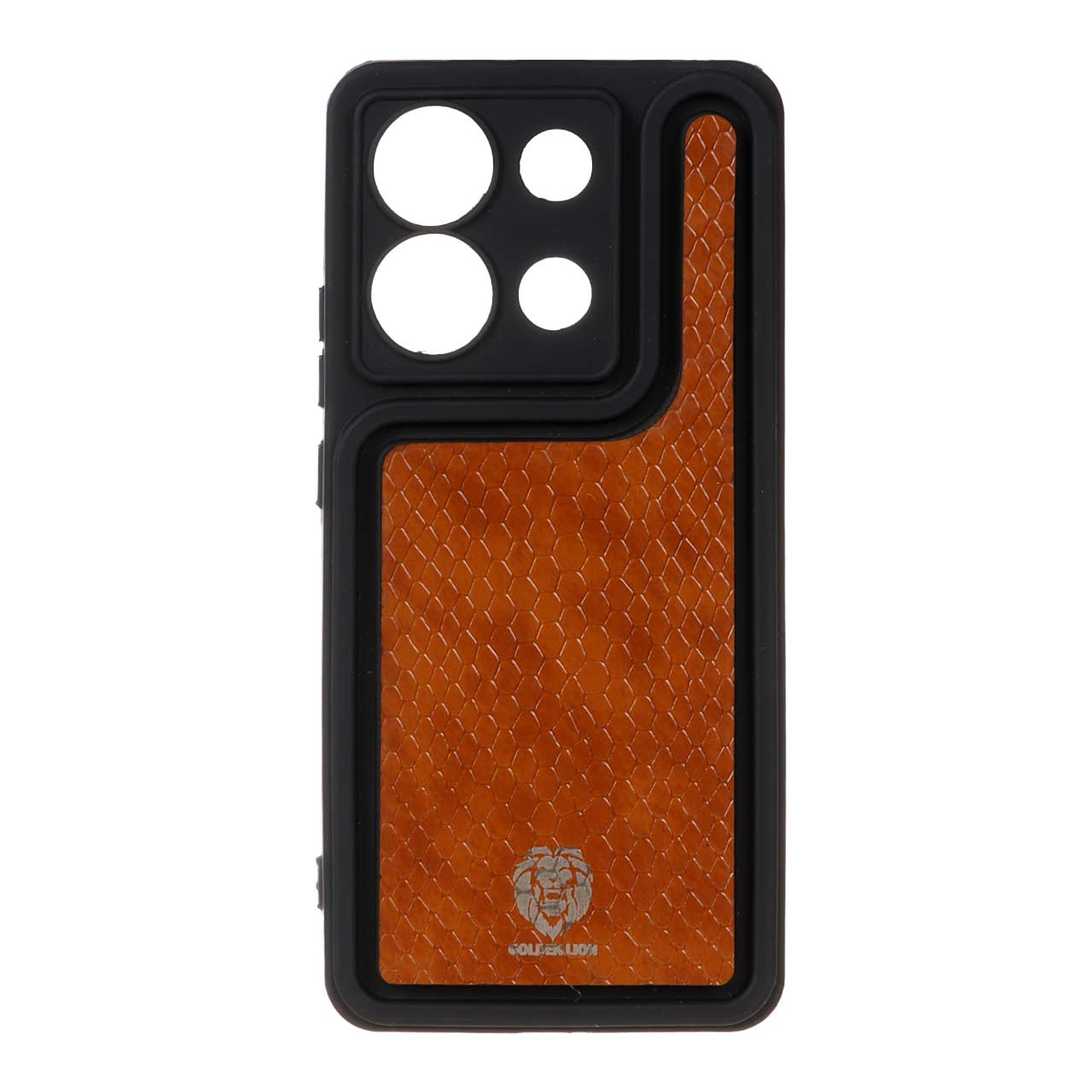 قاب Solid Case منحنی پوست ماری Xiaomi Redmi Note 13 4G - قهوه ای روشن