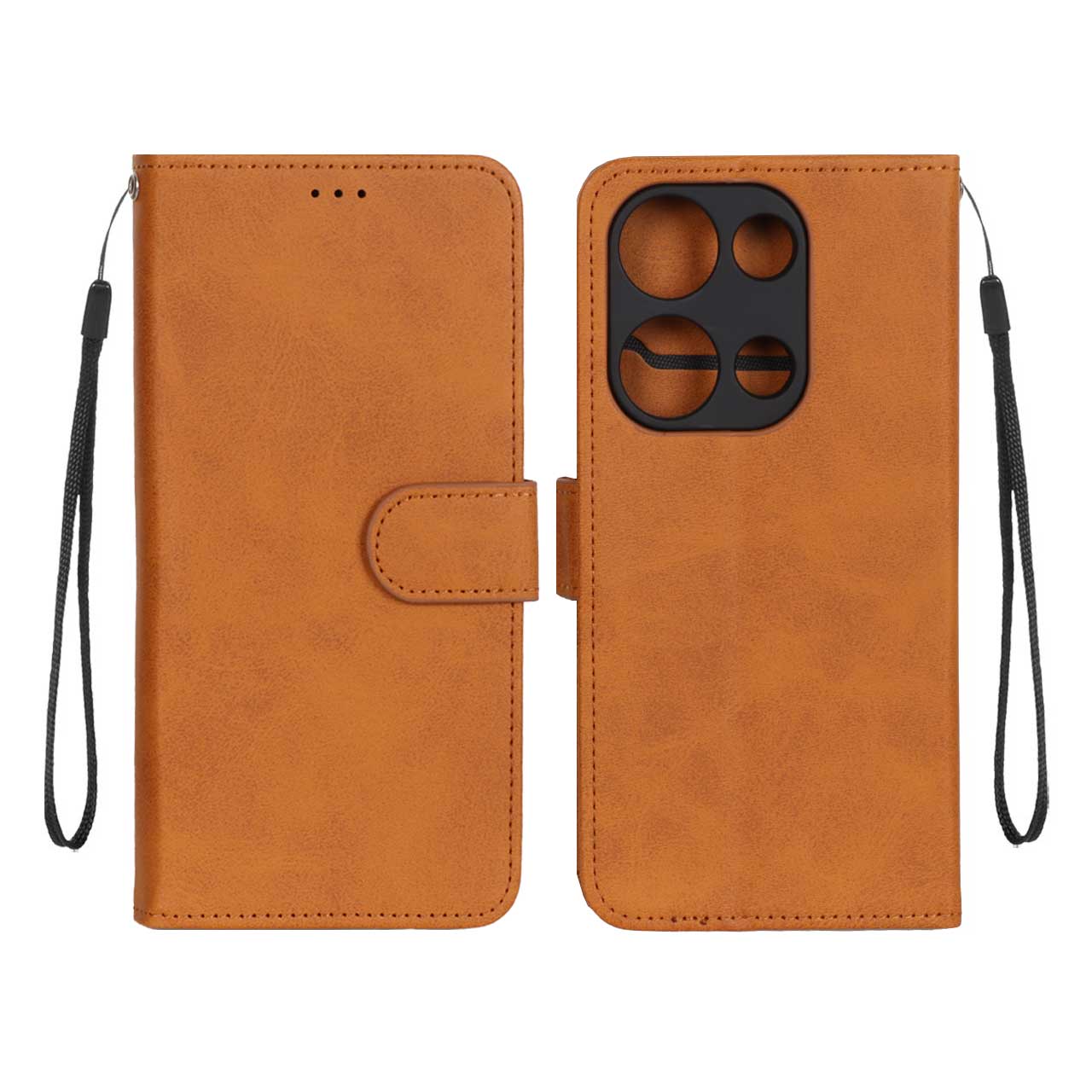 کیف موبایل مگنتی Xiaomi Redmi Note 13 Pro 4G / Poco M6 Pro 4G - عسلی