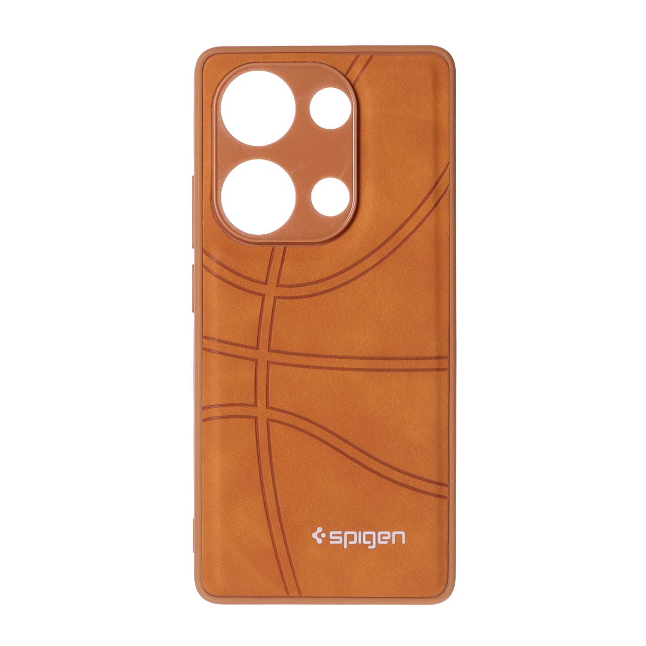 قاب طرح جیر Spigen بسکتبالی Xiaomi Redmi Note 13 Pro 4G / Poco M6 Pro 4G - عسلی