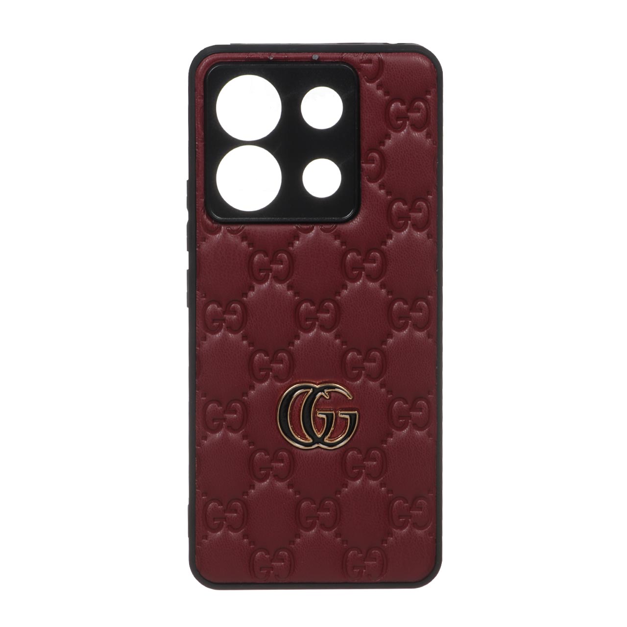 قاب پافر طرح چرم Gucci مدل Xiaomi Redmi Note 13 Pro 5G / Poco X6 5G - زرشکی