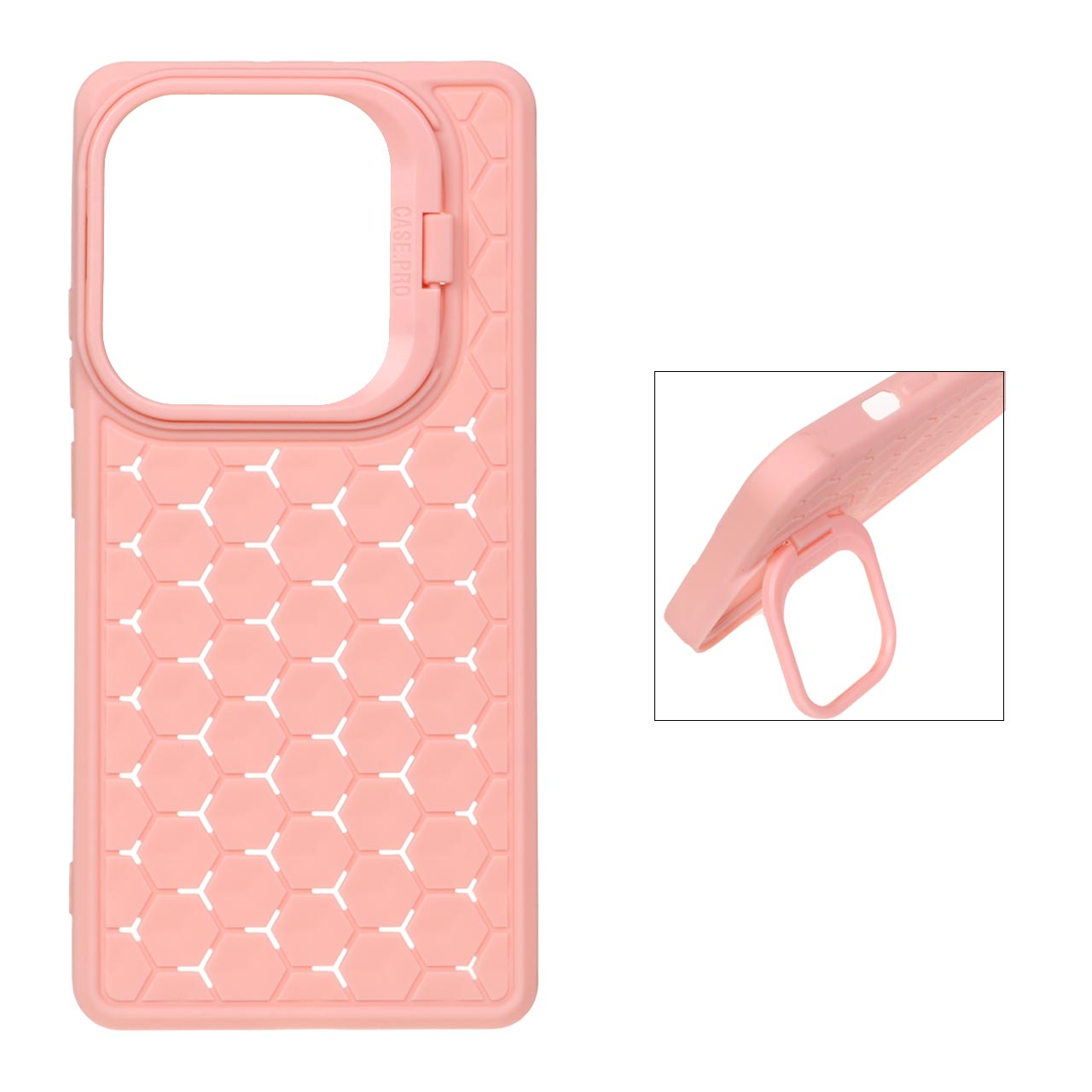 قاب Case Pro محافظ لنز استند شو Cellolar Cooling مدل Xiaomi Redmi Note 13 Pro 4G / Poco M6 Pro 4G - صورتی