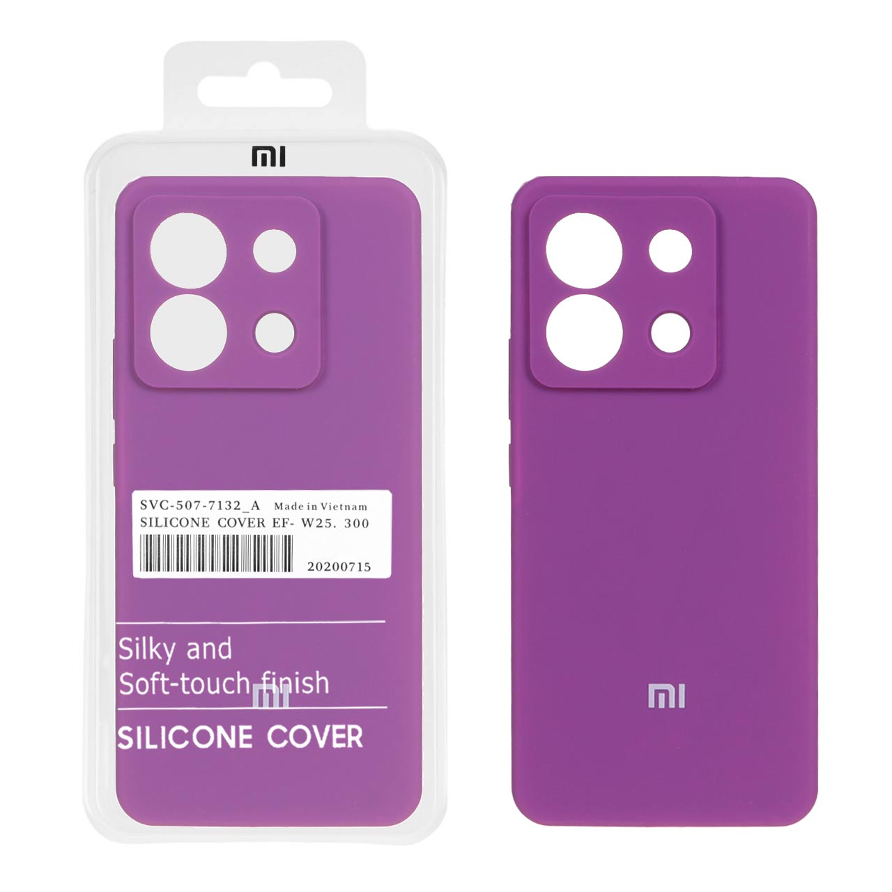 قاب سیلیکونی پاک کنی اورجینال درجه یک Xiaomi Redmi Note 13 Pro 5G / Poco X6 5G - ارغوانی