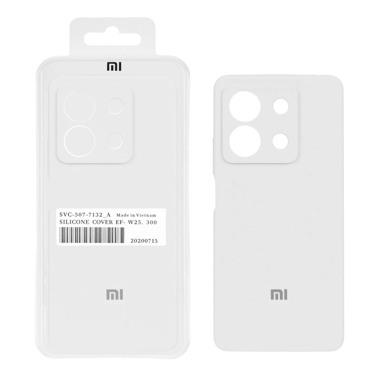قاب سیلیکونی پاک کنی اورجینال درجه یک Xiaomi Redmi Note 13 5G - سفید