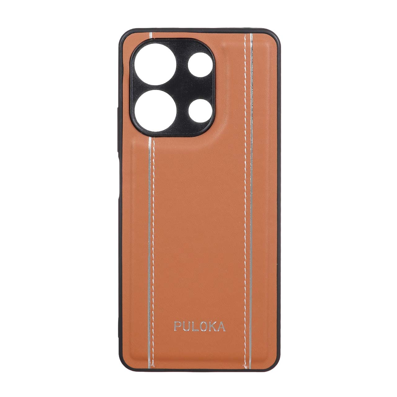 قاب Puloka نقره دوخت Xiaomi Redmi Note 13 4G - قهوه ای