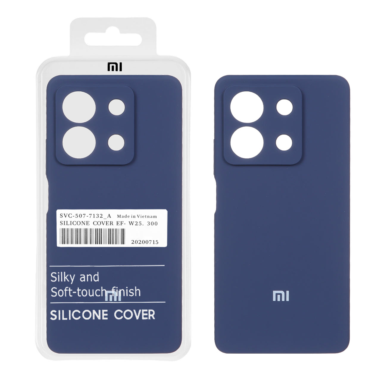 قاب سیلیکونی پاک کنی اورجینال درجه یک Xiaomi Redmi Note 13 5G - سرمه ای