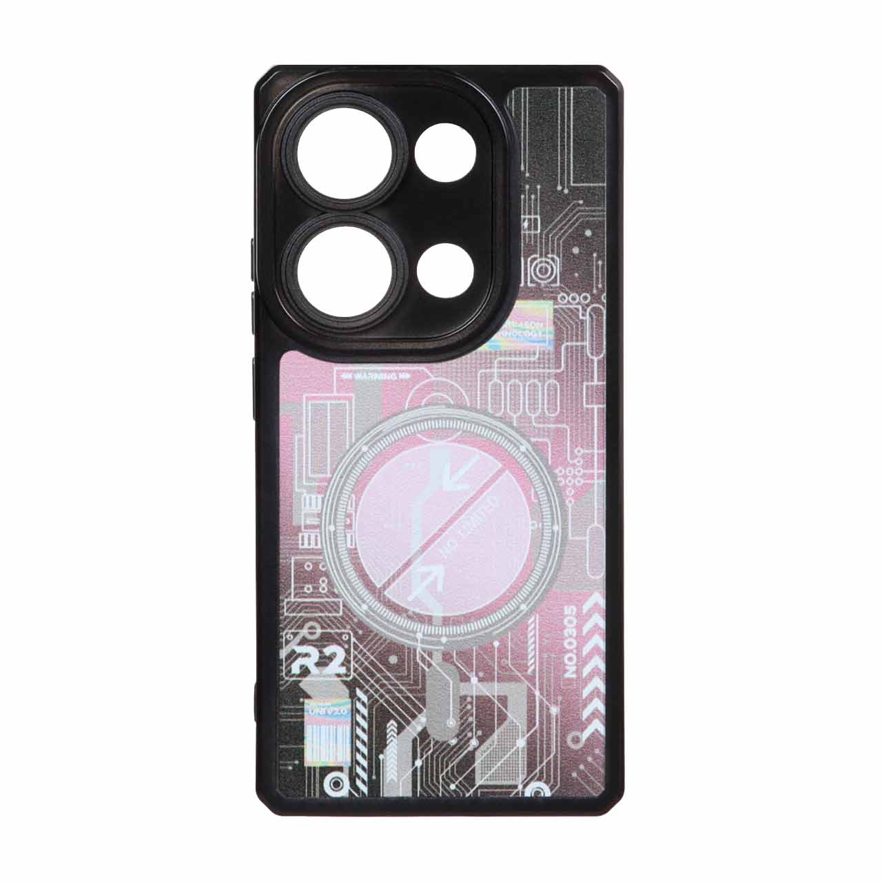 قاب طرح الکترونیک محافظ لنزدار Xiaomi Redmi Note 13 Pro 4G / Poco M6 Pro 4G