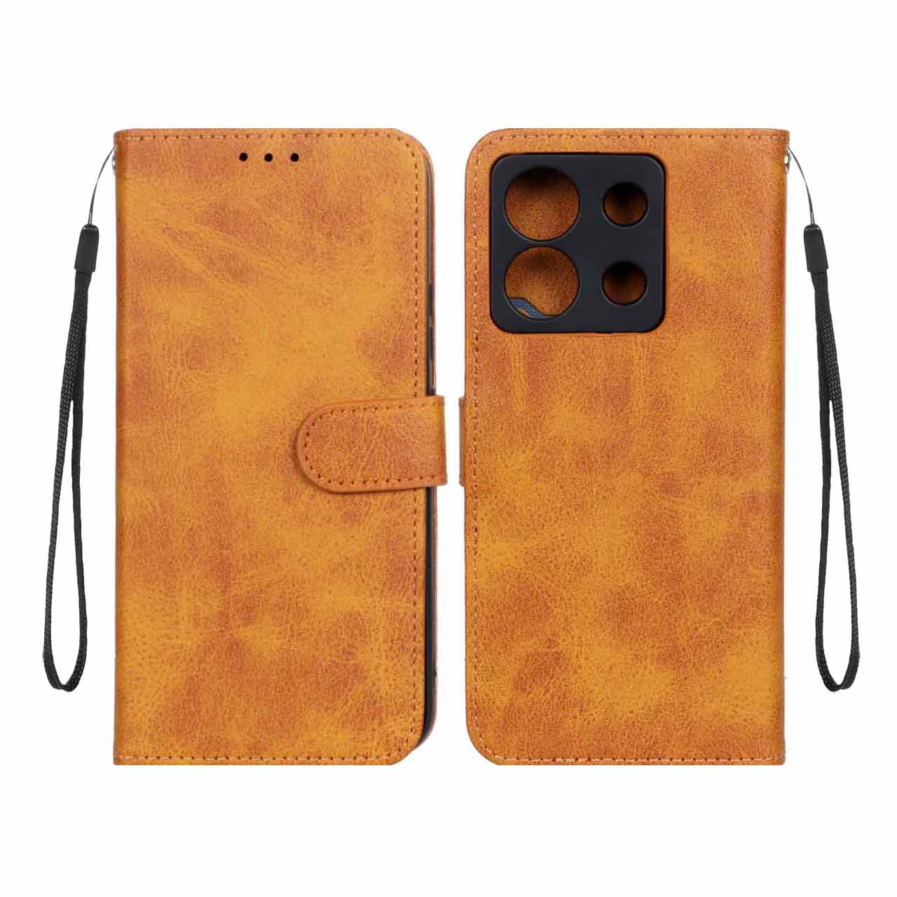 کیف موبایل مگنتی Xiaomi Redmi Note 13 5G - عسلی