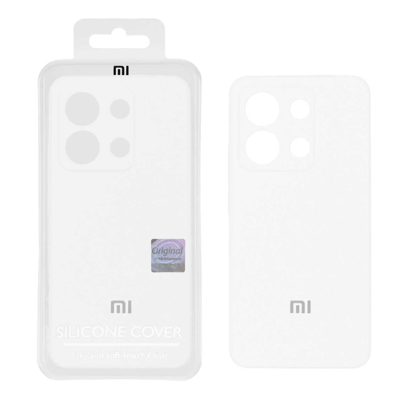قاب سیلیکونی پاک کنی اورجینال درجه یک Xiaomi Redmi Note 13 4G - سفید