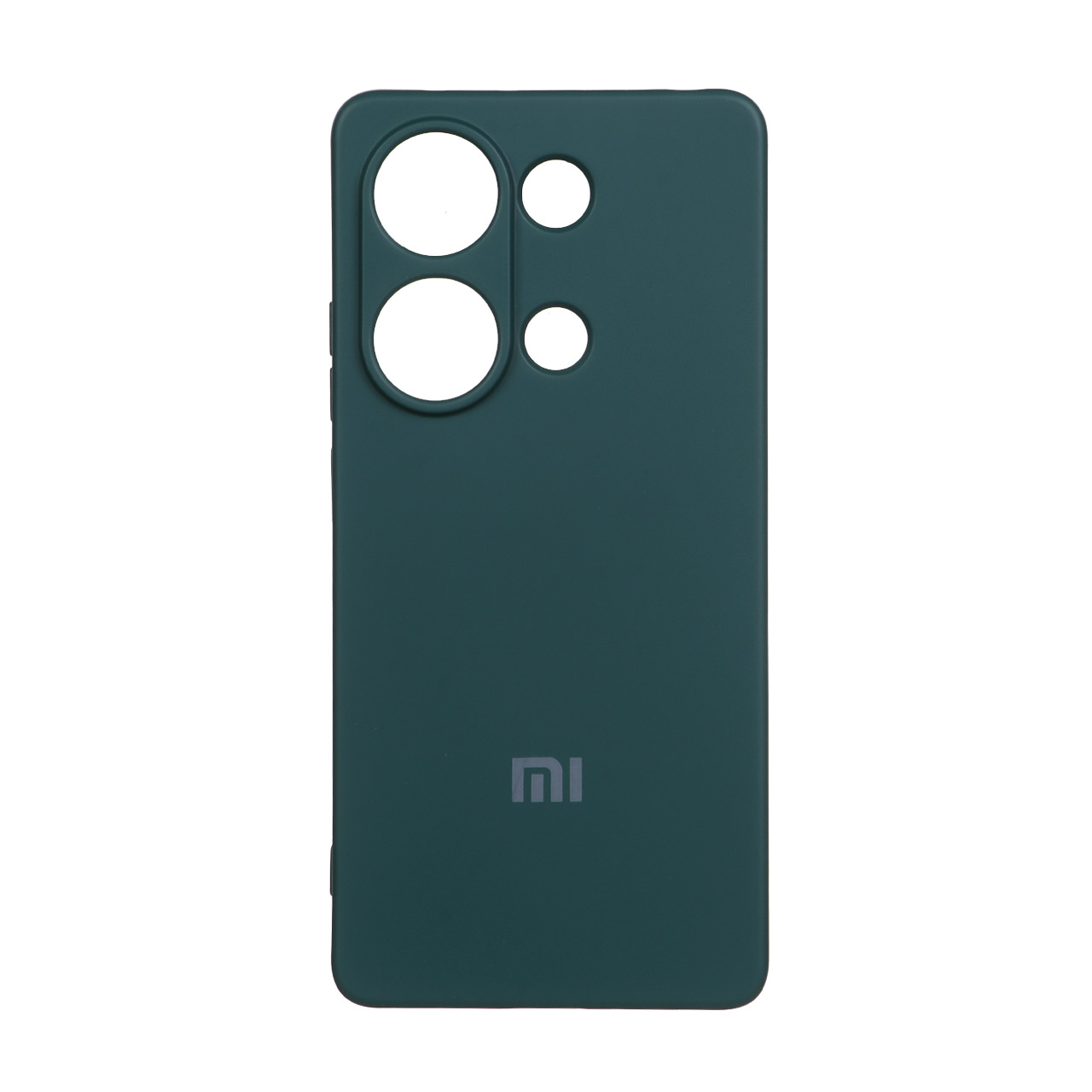 قاب سیلیکونی High-Copy لوگودار Xiaomi Redmi Note 13 Pro 4G / Poco M6 Pro 4G - سبز تیره