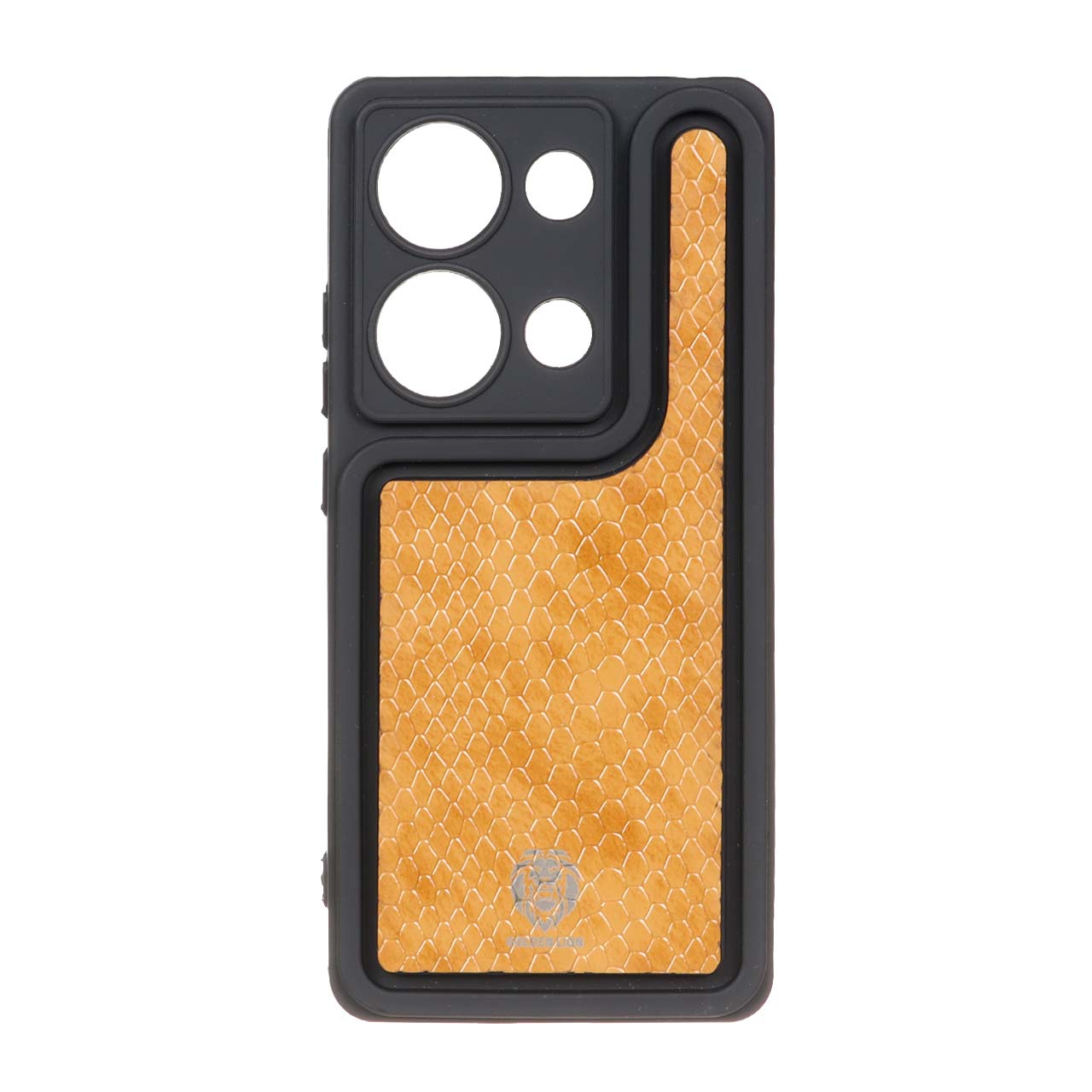قاب Solid Case منحنی پوست ماری Xiaomi Redmi Note 13 Pro 4G / Poco M6 Pro 4G - عسلی