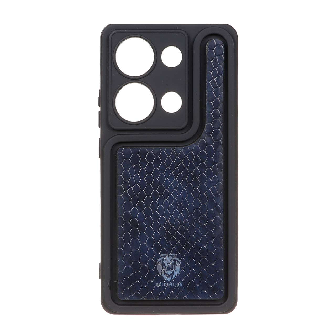 قاب Solid Case منحنی پوست ماری Xiaomi Redmi Note 13 Pro 4G / Poco M6 Pro 4G - سرمه ای