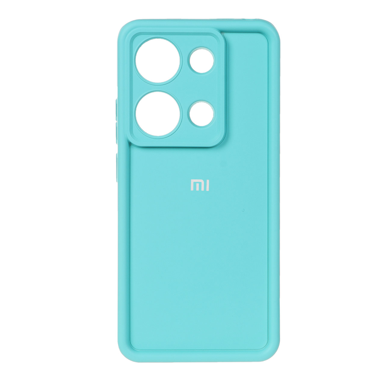 قاب Solid Case لوگو برجسته Xiaomi Redmi Note 13 Pro 4G / Poco M6 Pro 4G - سبز آبی