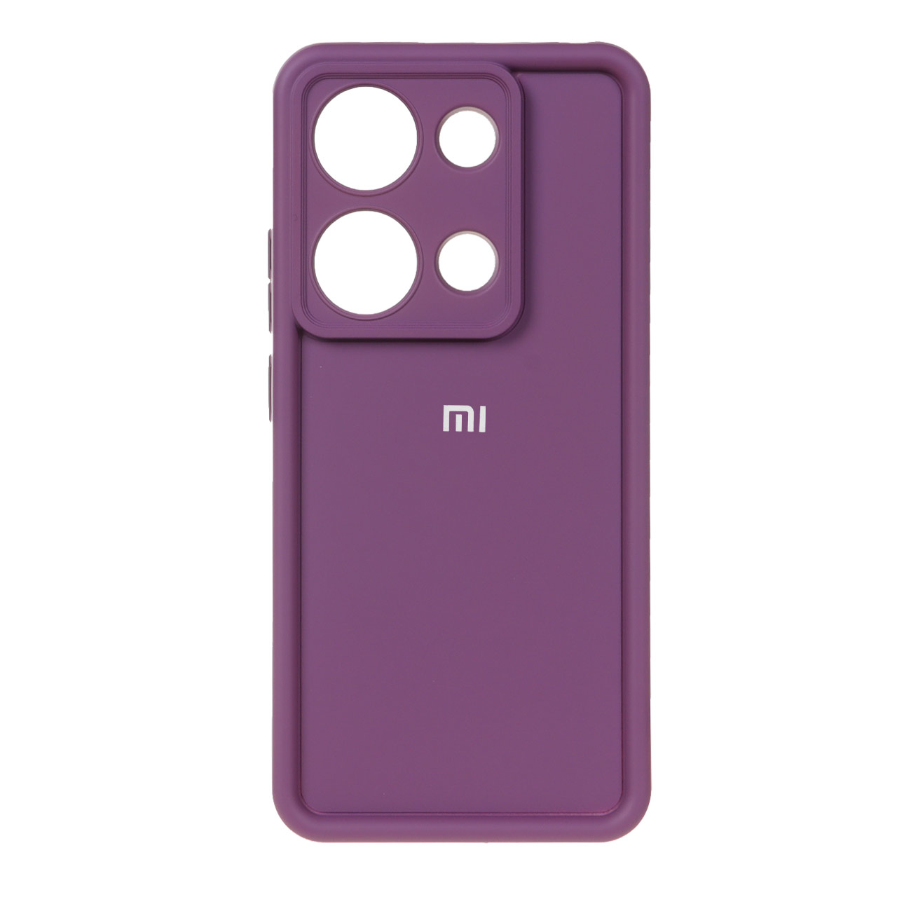 قاب Solid Case لوگو برجسته Xiaomi Redmi Note 13 Pro 4G / Poco M6 Pro 4G - بنفش
