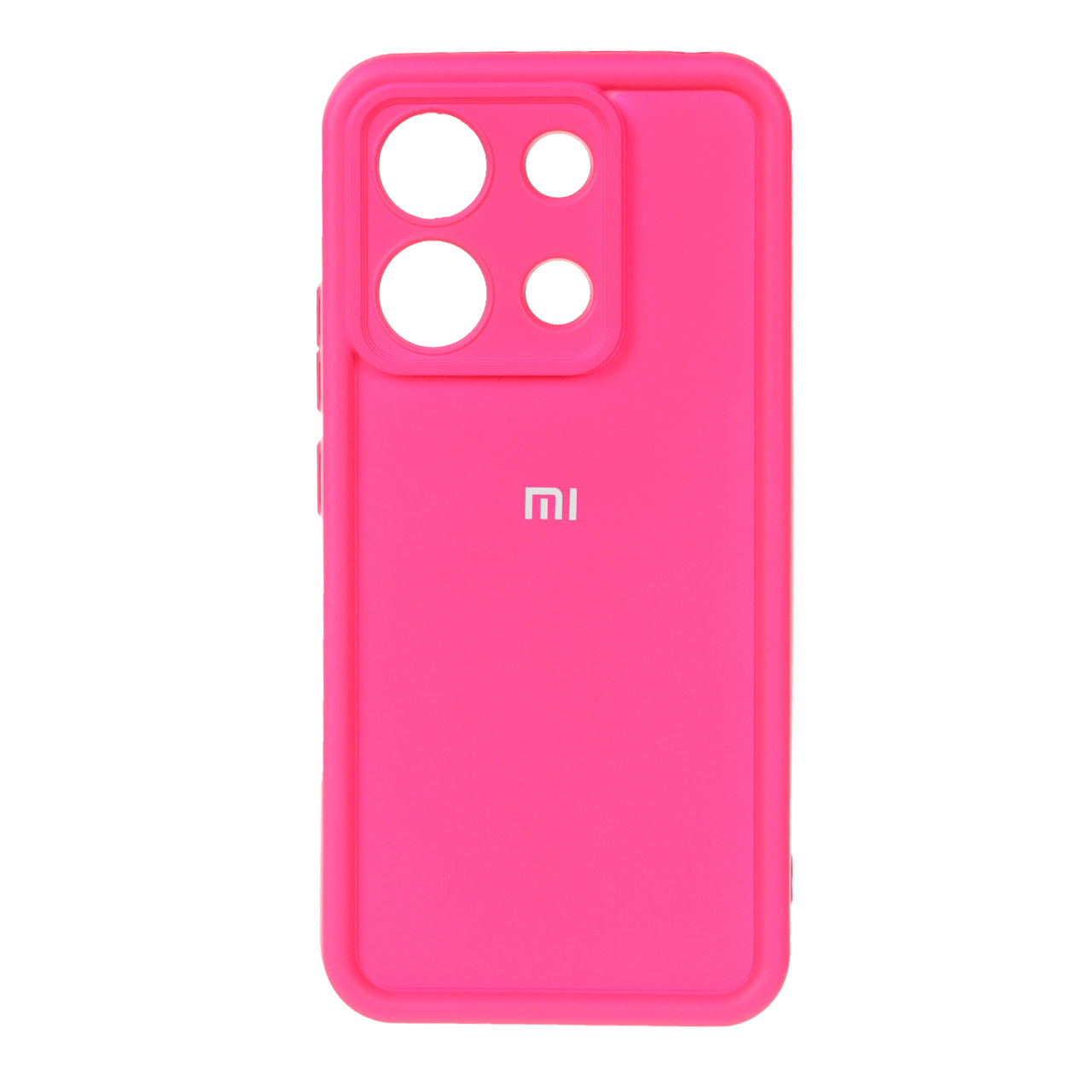 قاب Solid Case لوگو برجسته Xiaomi Redmi Note 13 4G - سرخابی