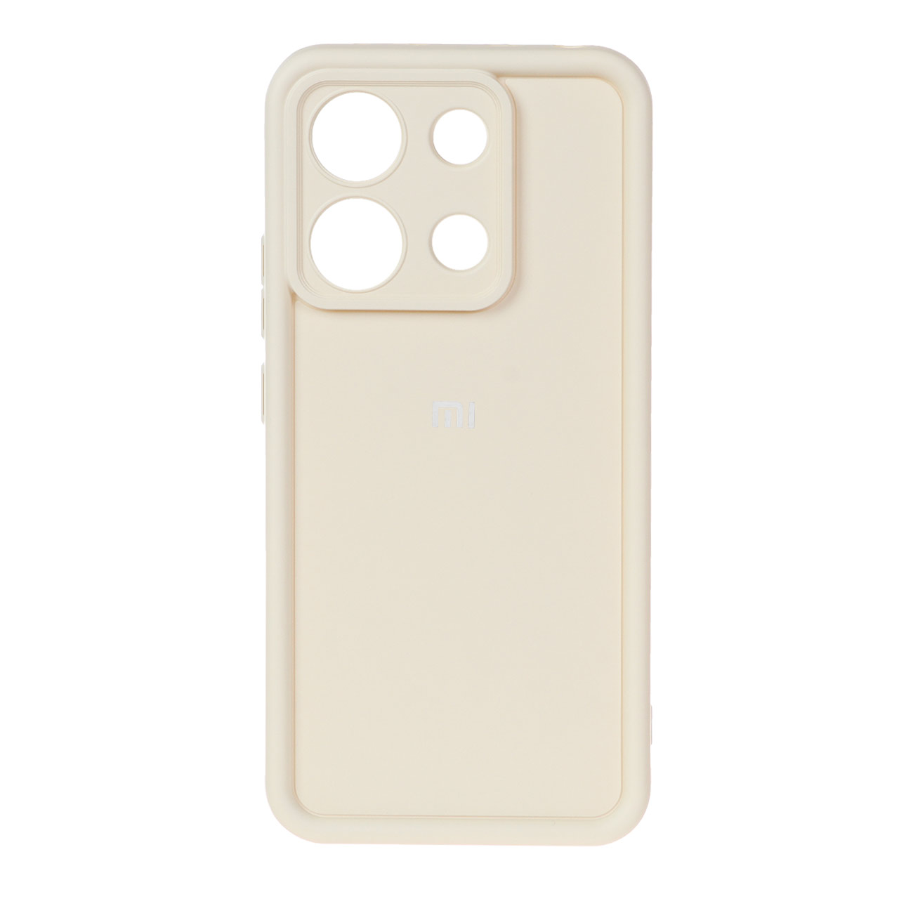 قاب Solid Case لوگو برجسته Xiaomi Redmi Note 13 4G - کرم