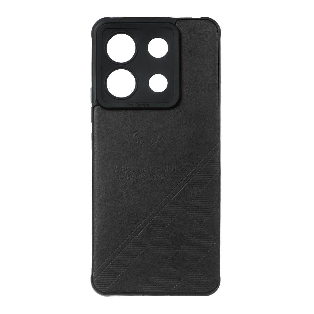 قاب طرح چرم گوزنی Xiaomi Redmi Note 13 Pro 5G / Poco X6 - مشکی