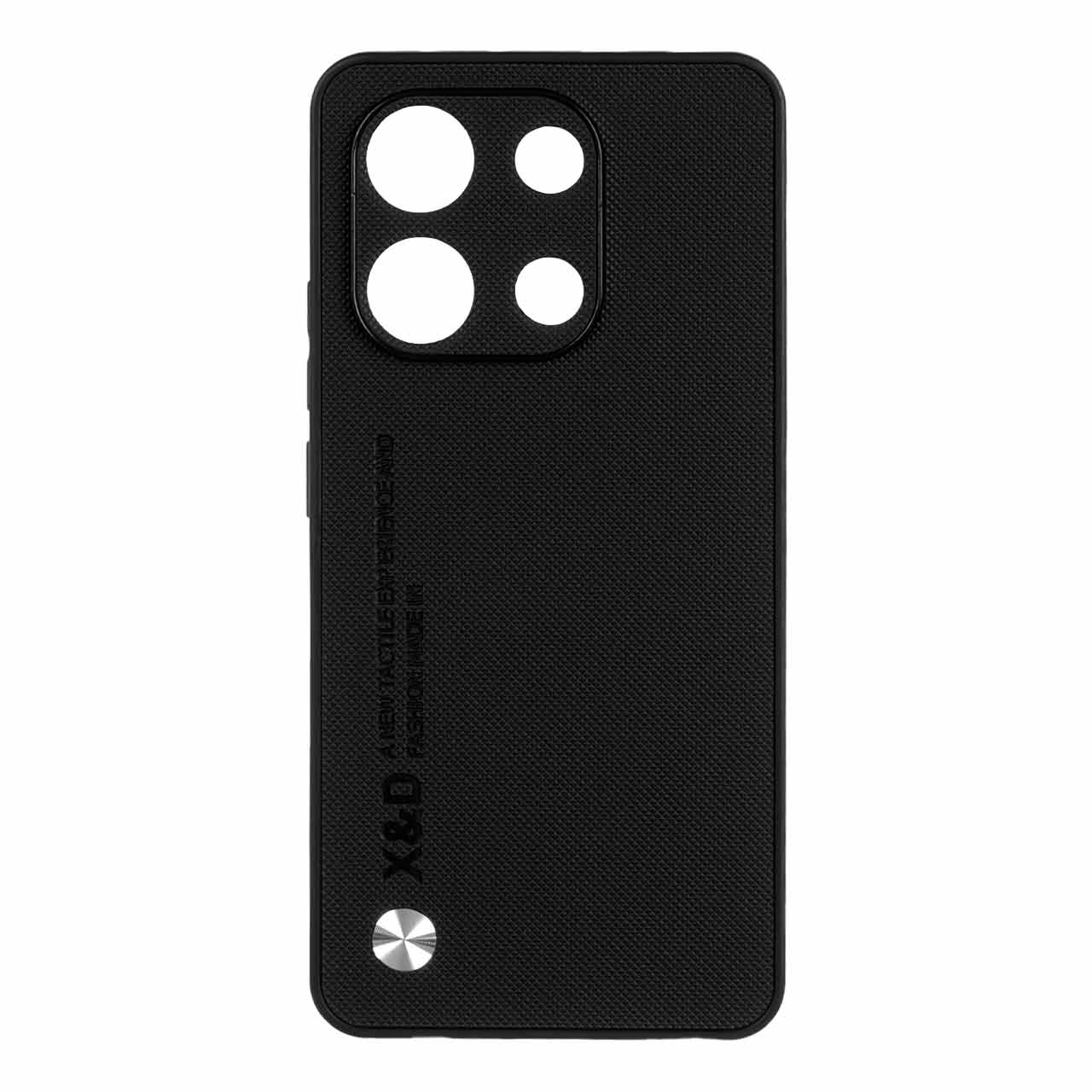 قاب طرح چرم X&D مدل Xiaomi Redmi Note 13 4G - مشکی