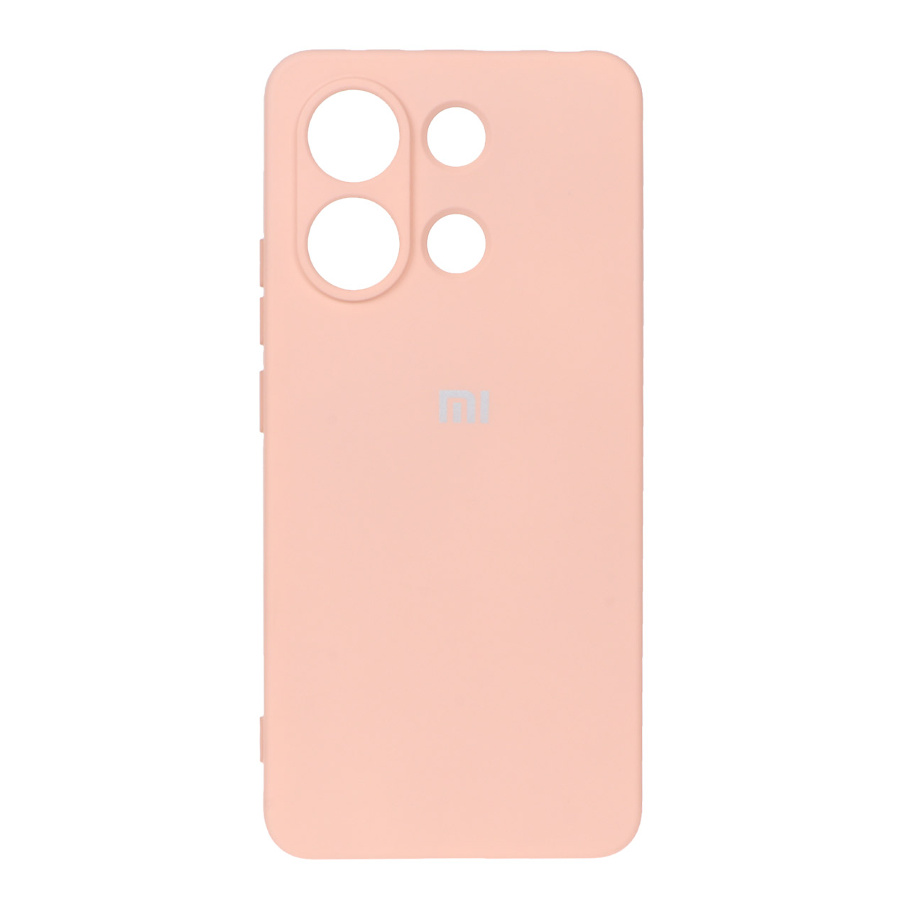 قاب سیلیکونی High Copy لوگودار Xiaomi Redmi Note 13 4G - کرم نارنجی