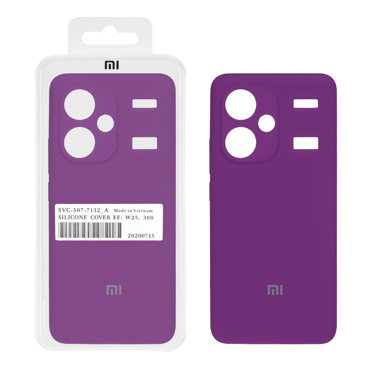 قاب سیلیکونی پاک کنی اورجینال درجه یک Xiaomi Redmi Note 13 Pro Plus - ارغوانی